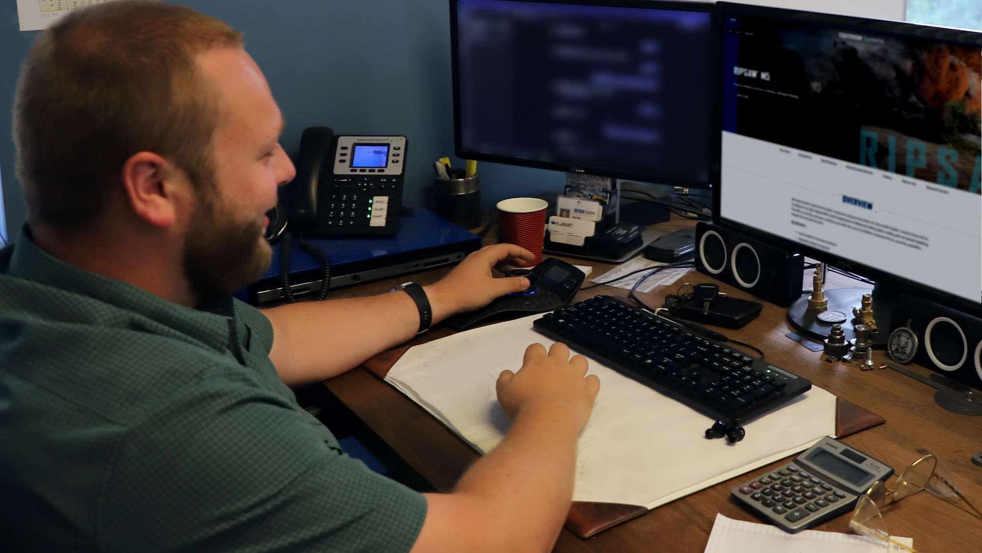 Man working at desk