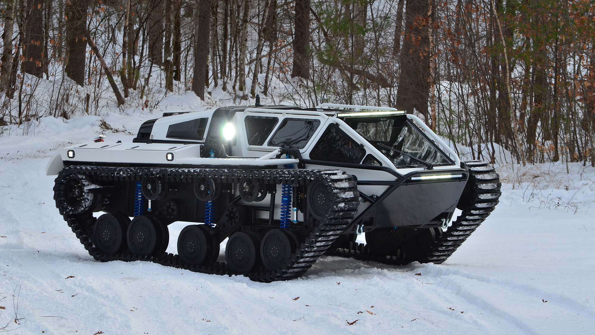 Ripsaw F4 in a snowy forest