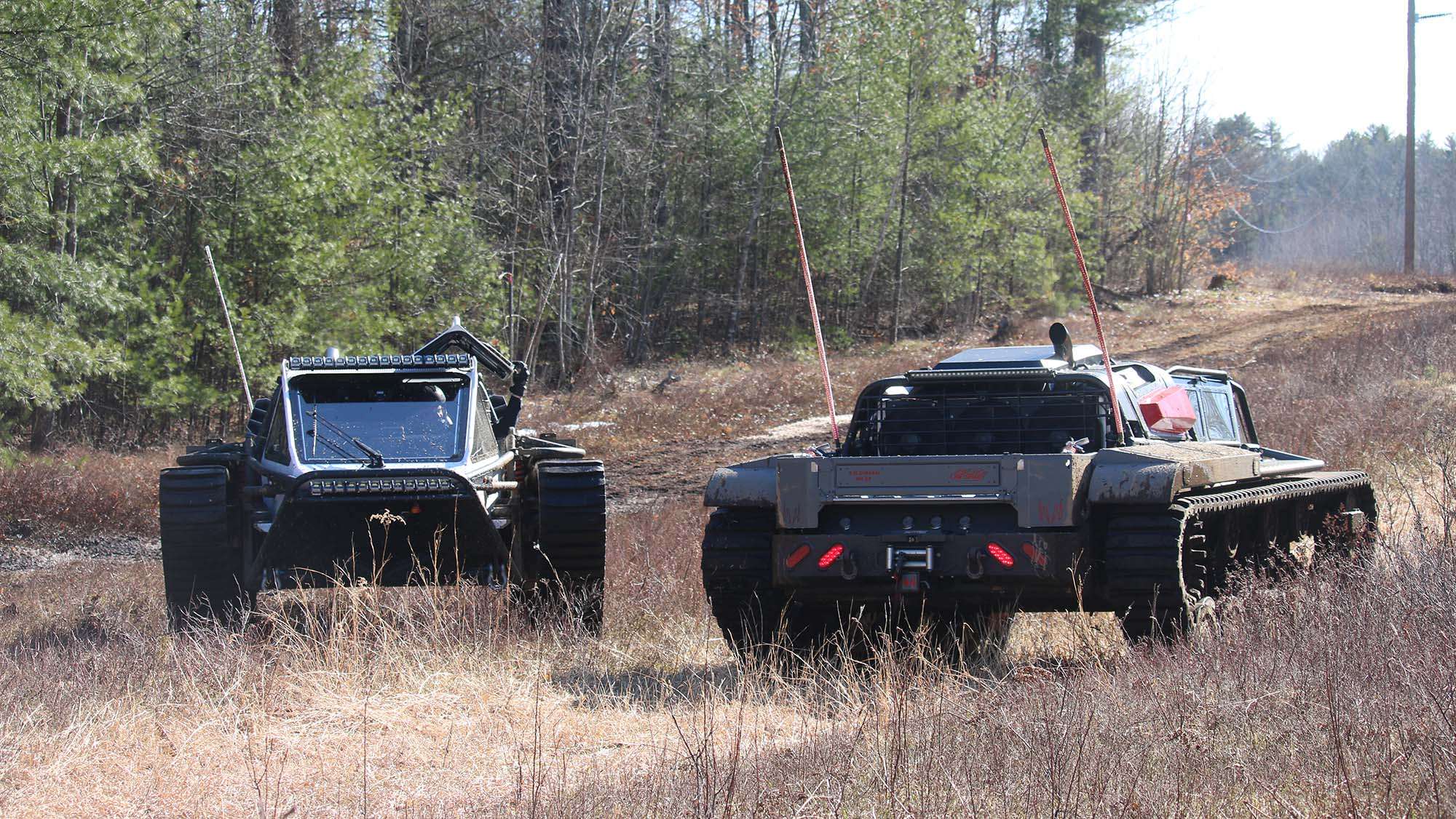 Two Ripsaw F4s in a field