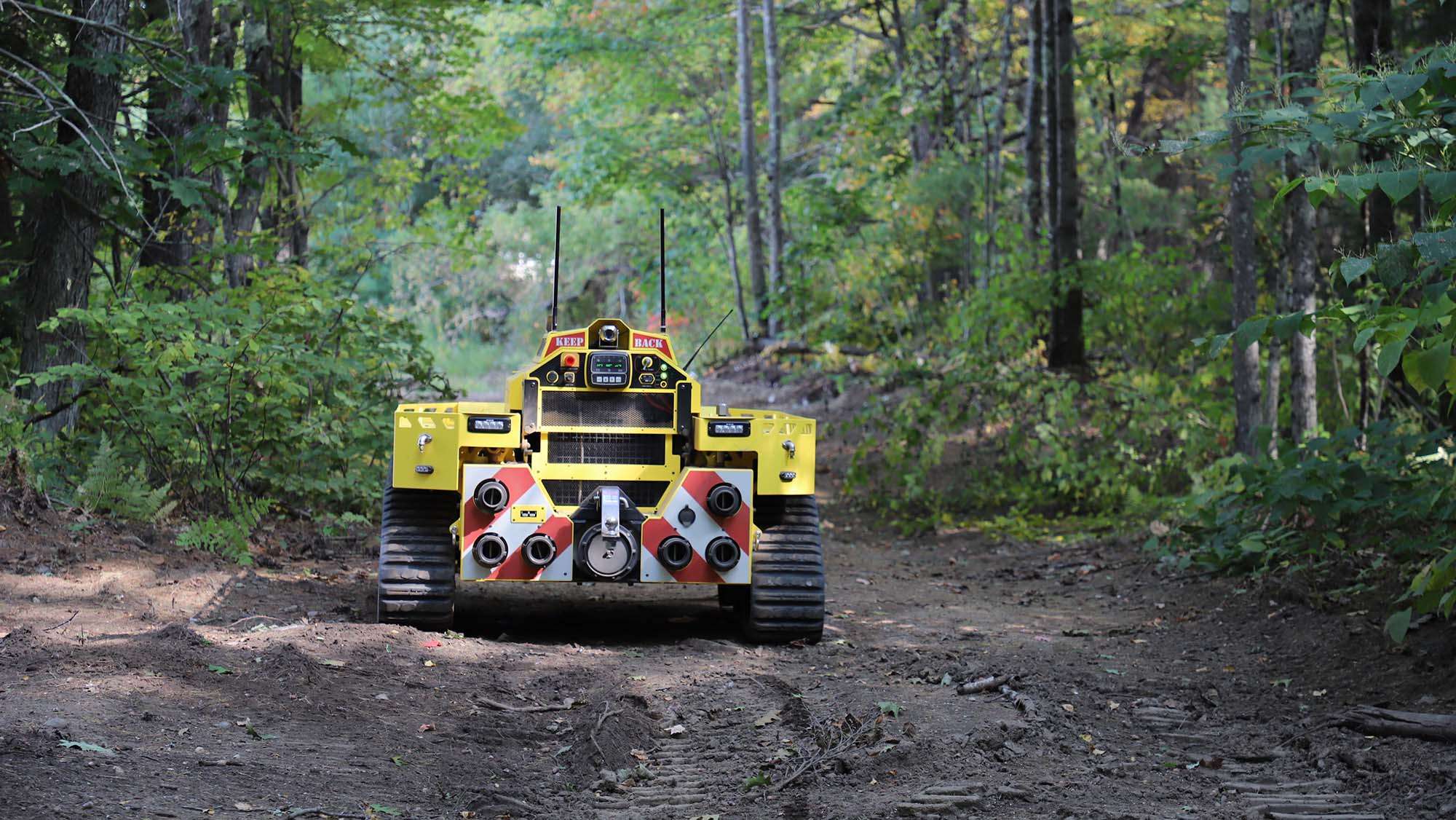 Thermite driving through the woods