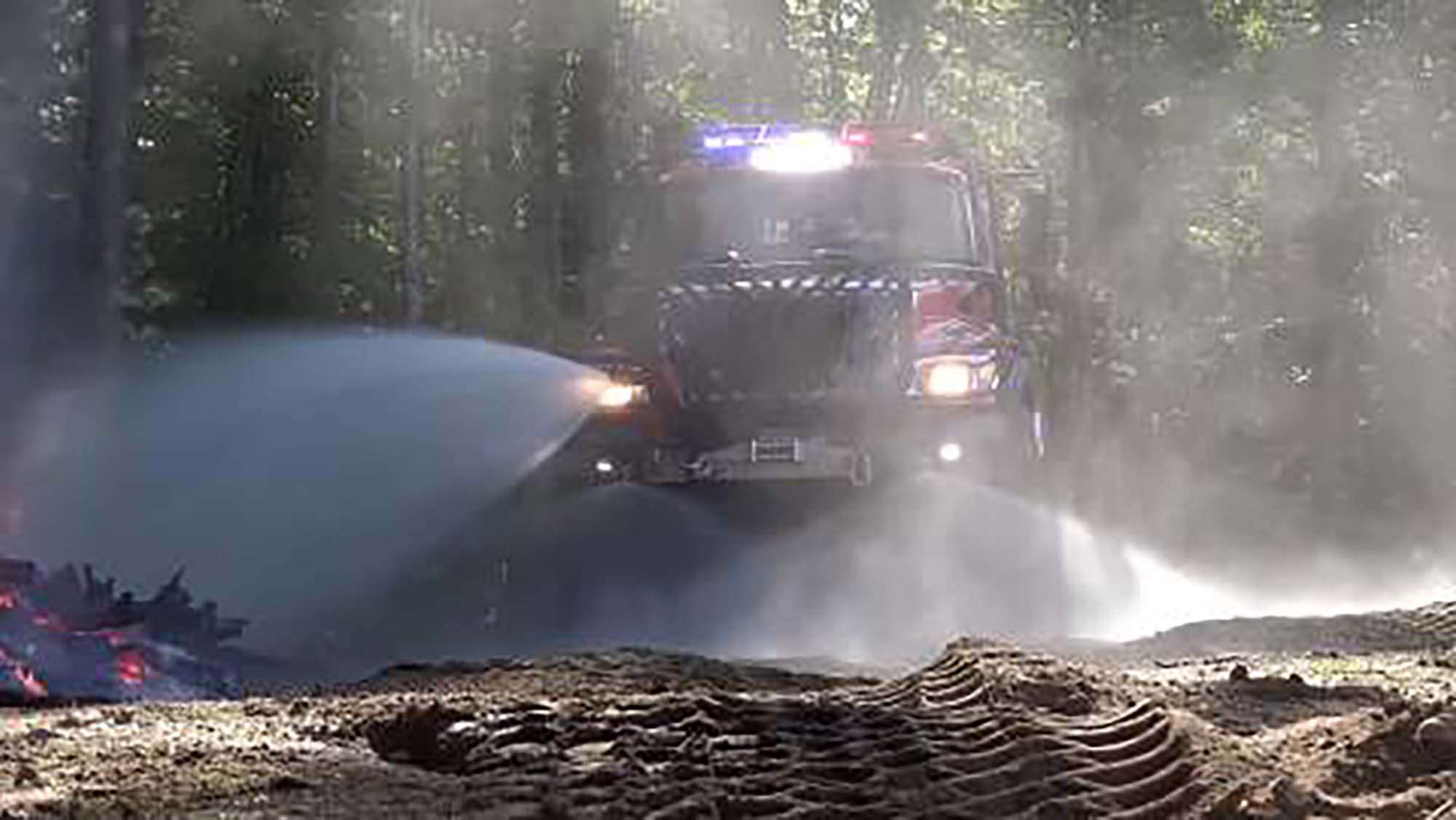 Thermite spraying water